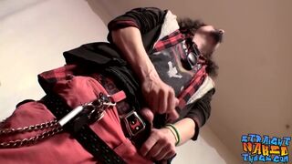 Naughty straight amateur Max Harley masturbates cock solo