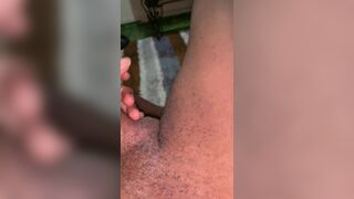 Guyanese boy gone wild stroking my big dick for fun