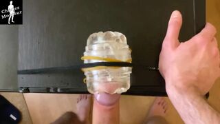 Horny Man With Big Veiny Dick Moaning While Huge Cumshot - 12 image