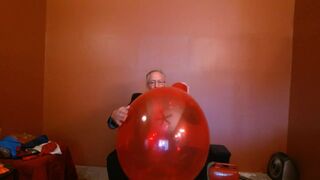 73) Giant Blimp Balloon Ride Cum and Pop plus 2 Big Reds - Balloonbanger - 3 image