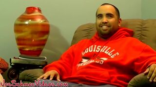 Chubby American amateur Matt cums in Joes mouth after BJ - 3 image