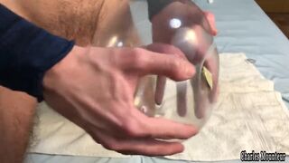 Condom Balloon Sex Toy Tutorial - Guy Moaning Loud While Cumming - 14 image