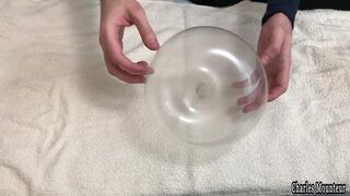 Condom Balloon Sex Toy Tutorial - Guy Moaning Loud While Cumming - 3 image
