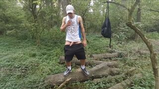 POLISH SCALLY Pissing Smoking Jerking Off Outdoor