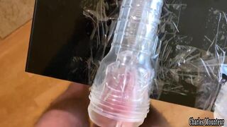 Amateur Guy Moaning While Fucking Fleshlights - Huge Cum Load - 6 image