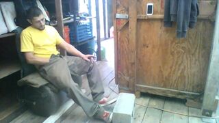Jerking Off in Shed at Work - 2 image