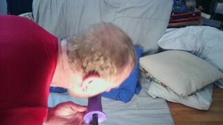 Self pegging Deep and Hard with my Huge Purple best friend - 15 image