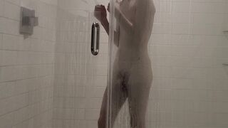 Jerking my cock in the shower (fingers in ass) | sexgodloki - 10 image