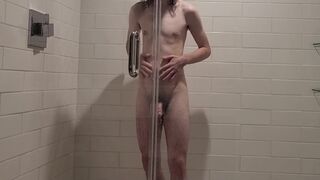 Jerking my cock in the shower (fingers in ass) | sexgodloki - 2 image