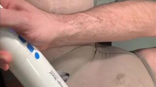 Toy + Open Crotch Oil/Shiny Grey Pantyhose