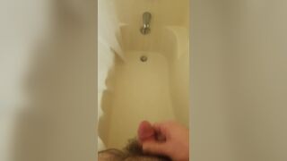 Leg-shaking cumshot during my morning shower - 10 image