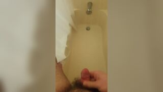 Leg-shaking cumshot during my morning shower - 14 image