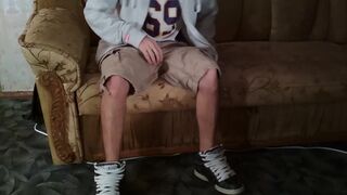 Osiris Sneakers Big Load And Cum Wearing Cargo Shorts