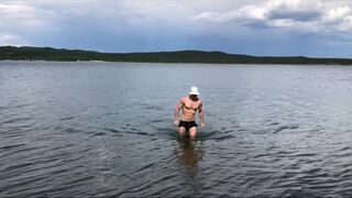 I WAS ALMOST NOTICED - Swimming NAKED and Secretly MASTURBATING on a Public Beach - 4 image