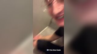 Twink jerk in public toilet Understall and grab Random guy big dick and make him cum - 3 image