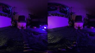 Close up toy riding in VR