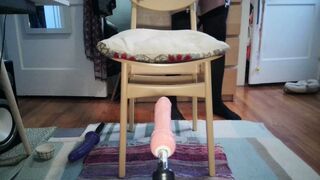 Self pegging on a beautiful overcast Saturday Black ribboned stockings and garter deeper and deeper