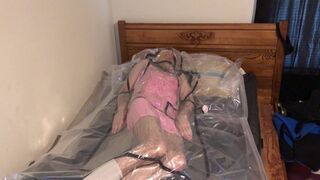 Jun 9 2022 - VacPacked in my pink mini dress with my PVC Aprons & latex surgical mask - 12 image