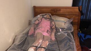 Jun 9 2022 - VacPacked in my pink mini dress with my PVC Aprons & latex surgical mask - 9 image