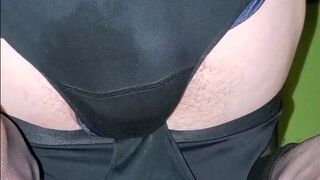 edging with precum in tights and panty to fuck my ass - 3 image