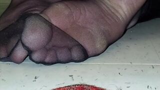 edging with precum in tights and panty to fuck my ass - 5 image