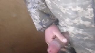 Ukrainian soldier masturbates while no one sees. - 9 image