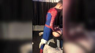 Spider man dominates British bi chav