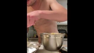 Student jerk and  cook sperm cookies