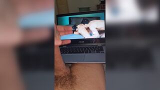 For gay lovers a nice video of my big cock while I say blasphemies and cum - 14 image