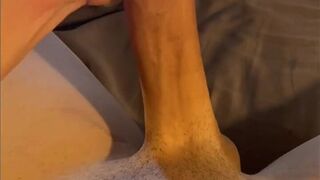 Big cock stroking with lots of CUM!