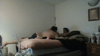 older dad with inexperienced stepson while wife is at work. - 4 image