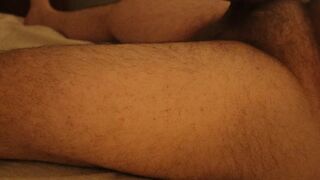 Sexy Guy Worshiping Daddys Cock and swallows his big load - 4 image