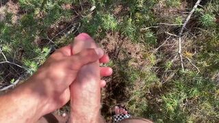 LAZY MASTURBATION IN THE GRASS WITH A HUGE CUM LOAD - 7 image