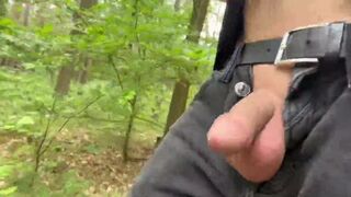 Inexperienced boy flash , ass spank and masturbate in forest - 6 image