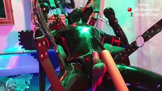 Rubber Gimp In The Sling With CBT and Anal Play Made To Cum With Post Orgasm Torment - 5 image