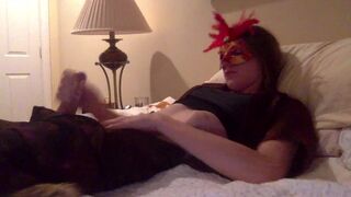 Royal fox teen femboy twink plays with himself and takes big foxy tail (and forgets to edit) - 9 image