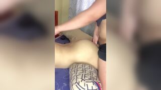 Bagets  tight hole rested and pushed