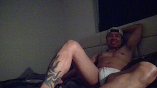 Oiled Up, Naked, Hard, Jerking Off