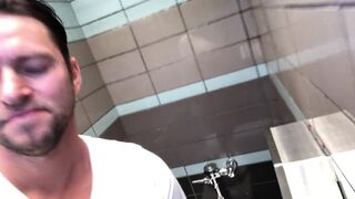 Preston Parker Jerks Off in Public Restroom - 15 image