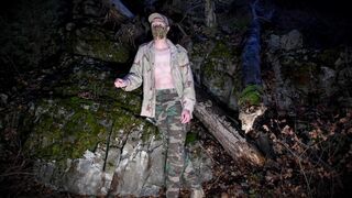 Life update, vlogging about my life changes in the public forest in a sexy military uniform. - 11 image