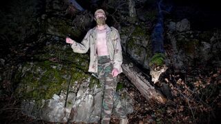 Life update, vlogging about my life changes in the public forest in a sexy military uniform. - 14 image