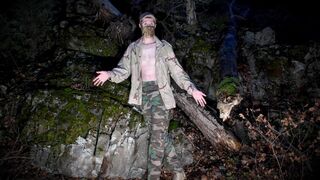 Life update, vlogging about my life changes in the public forest in a sexy military uniform. - 15 image