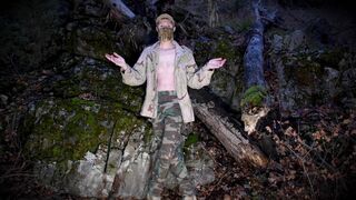 Life update, vlogging about my life changes in the public forest in a sexy military uniform. - 2 image