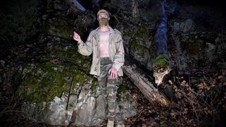 Life update, vlogging about my life changes in the public forest in a sexy military uniform. - 7 image