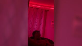 Black teen moans and jerks bbc till he busts a fat load - 3 image