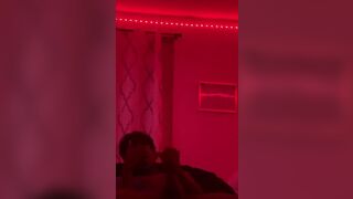 Black teen moans and jerks bbc till he busts a fat load