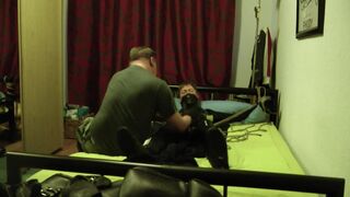 Milking Handjob with Punches to the Balls of servilejerome in latex catsuit - 9 image