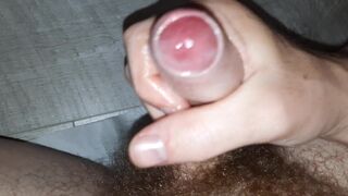 An evening of jelqing my thick uncut penis with massage oil // with ruined orgasm! - 14 image