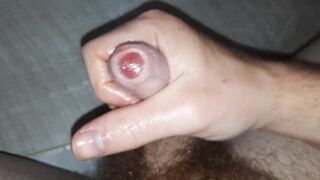 An evening of jelqing my thick uncut penis with massage oil // with ruined orgasm! - 8 image
