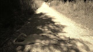 Nude Gymnastic Stretching Legs in Nature with Andy Juli 2021 - 15 image